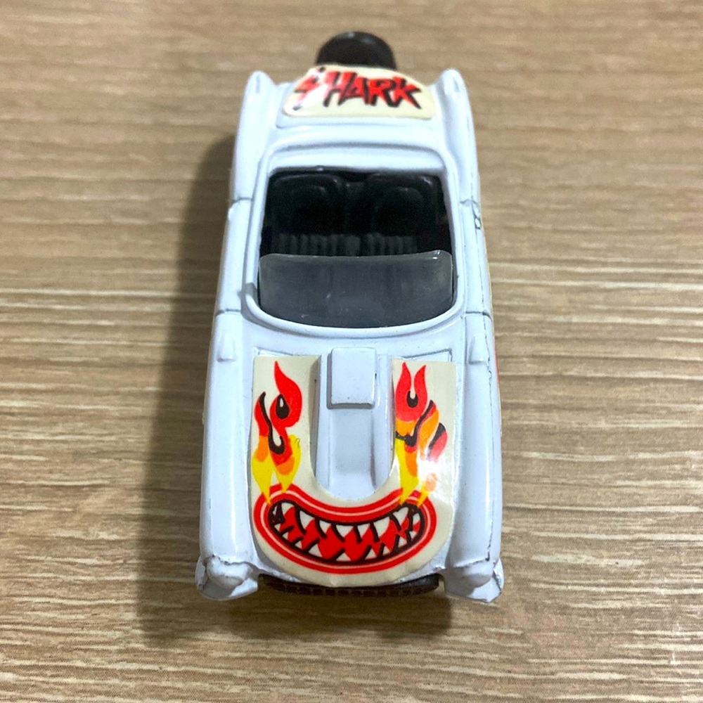 Vintage 1/64 Die-Cast 1955 White Corvette Shark Decals Made In Hong Kong Rare